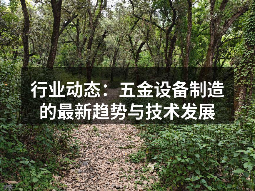 行业动态：五金设备制造的最新趋势与技术发展